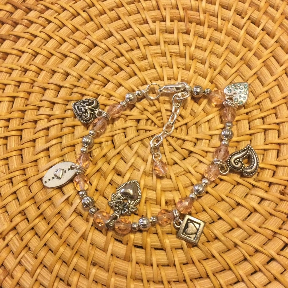 Heart charm bracelet